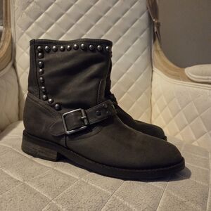 Coconuts By Matisse Womens "Mick" Studded Buckle Ankle Boots - Black